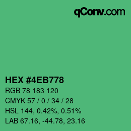 颜色代码: HEX #4EB778 | qconv.com