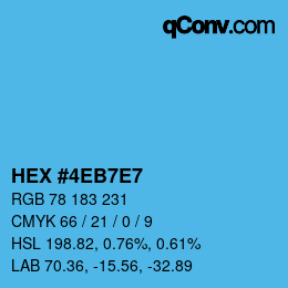 Color code: HEX #4EB7E7 | qconv.com
