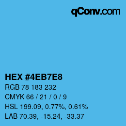 Color code: HEX #4EB7E8 | qconv.com