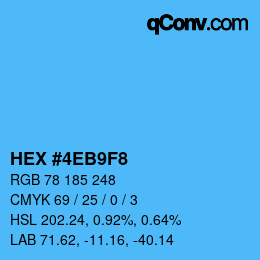 Color code: HEX #4EB9F8 | qconv.com