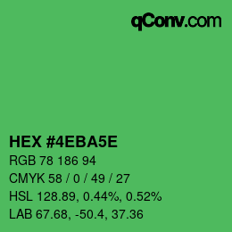 Farbcode: HEX #4EBA5E | qconv.com