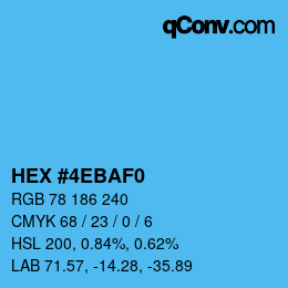 カラーコード: HEX #4EBAF0 | qconv.com