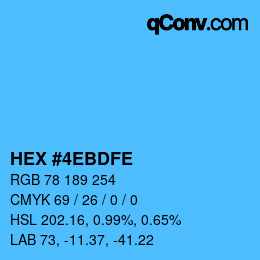 Color code: HEX #4EBDFE | qconv.com