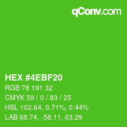 Color code: HEX #4EBF20 | qconv.com
