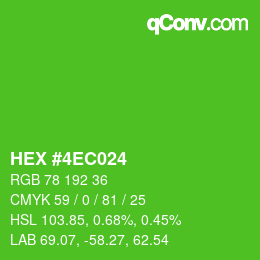 Color code: HEX #4EC024 | qconv.com