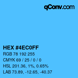 Color code: HEX #4EC0FF | qconv.com