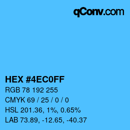 Color code: HEX #4EC0FF | qconv.com