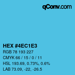 Color code: HEX #4EC1E3 | qconv.com
