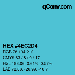 Color code: HEX #4EC2D4 | qconv.com