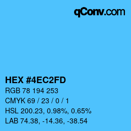 Color code: HEX #4EC2FD | qconv.com