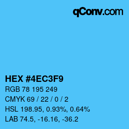 カラーコード: HEX #4EC3F9 | qconv.com