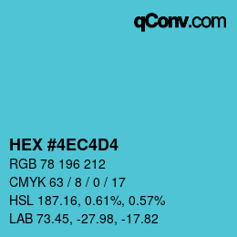 Color code: HEX #4EC4D4 | qconv.com