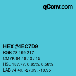 Color code: HEX #4EC7D9 | qconv.com