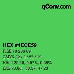 Color code: HEX #4ECE59 | qconv.com