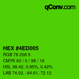 Color code: HEX #4ED005 | qconv.com