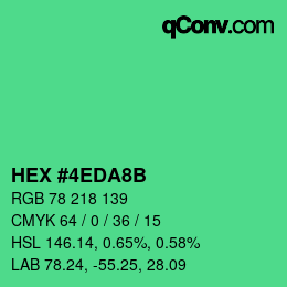 颜色代码: HEX #4EDA8B | qconv.com
