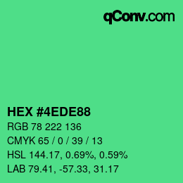 Color code: HEX #4EDE88 | qconv.com