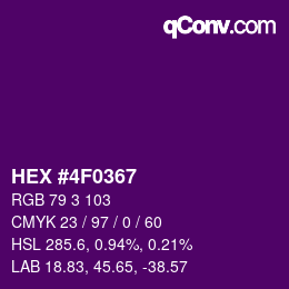 Código de color: HEX #4F0367 | qconv.com