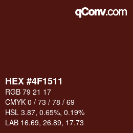 Color code: HEX #4F1511 | qconv.com