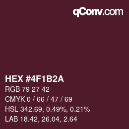 Color code: HEX #4F1B2A | qconv.com