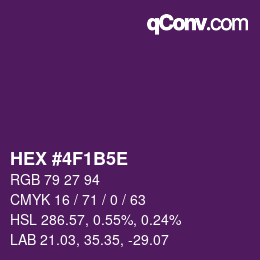 Code couleur: HEX #4F1B5E | qconv.com