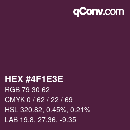 Color code: HEX #4F1E3E | qconv.com
