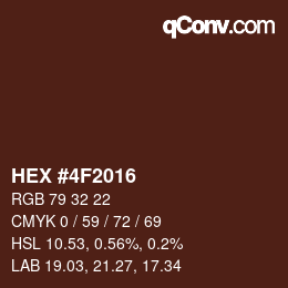 Color code: HEX #4F2016 | qconv.com