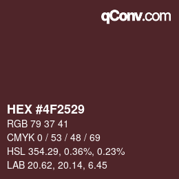 颜色代码: HEX #4F2529 | qconv.com