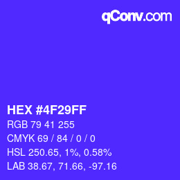 Color code: HEX #4F29FF | qconv.com
