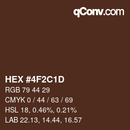 Código de color: HEX #4F2C1D | qconv.com