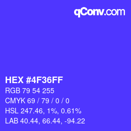 Color code: HEX #4F36FF | qconv.com