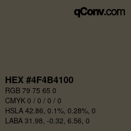 Color code: HEX #4F4B4100 | qconv.com