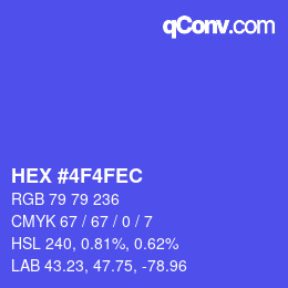 Color code: HEX #4F4FEC | qconv.com