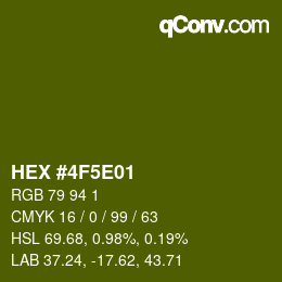 Color code: HEX #4F5E01 | qconv.com