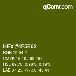 Color code: HEX #4F5E02 | qconv.com