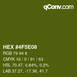 Color code: HEX #4F5E08 | qconv.com