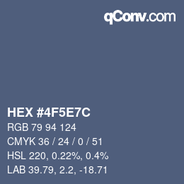 Color code: HEX #4F5E7C | qconv.com