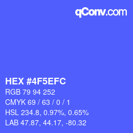 Color code: HEX #4F5EFC | qconv.com