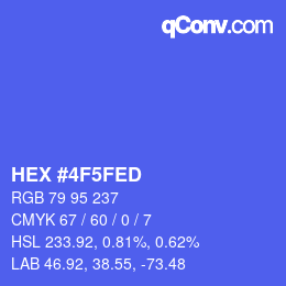 Color code: HEX #4F5FED | qconv.com