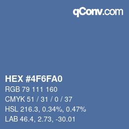 Color code: HEX #4F6FA0 | qconv.com