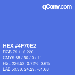 カラーコード: HEX #4F70E2 | qconv.com