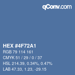 颜色代码: HEX #4F72A1 | qconv.com