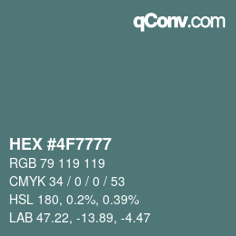 Color code: HEX #4F7777 | qconv.com