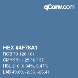Código de color: HEX #4F78A1 | qconv.com