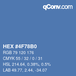 Color code: HEX #4F78B0 | qconv.com