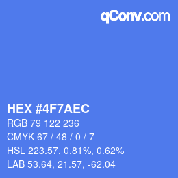 Color code: HEX #4F7AEC | qconv.com