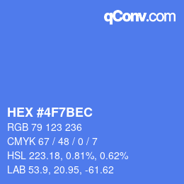 Color code: HEX #4F7BEC | qconv.com