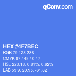 Color code: HEX #4F7BEC | qconv.com