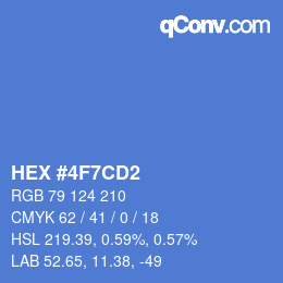 Color code: HEX #4F7CD2 | qconv.com