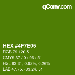 Color code: HEX #4F7E05 | qconv.com